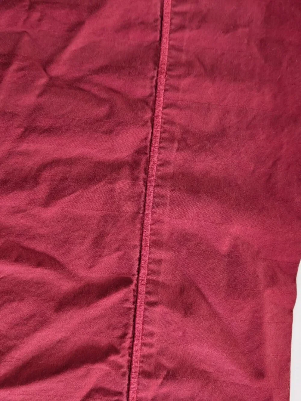 VTG Set of 2 Chris Madden JCPenney King Pillowcases Burgundy Striped 100% Cotton